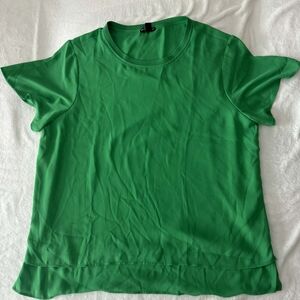 Hilary Radley Vibrant Green Short Sleeve Top